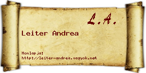 Leiter Andrea névjegykártya